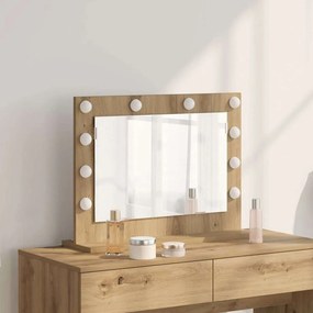 vidaXL Καθρέφτης τουαλέτας με καθρέφτη Artisan Oak 60 x 45 x 18 εκ.
