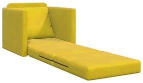 vidaXL Καναπές Κρεβάτι 2 σε 1  Σκούρο Κίτρινο 74x77x81 εκ. Βελούδο