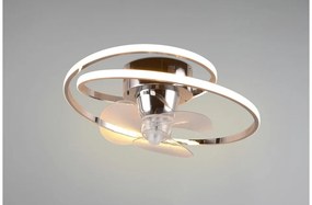 Ανεμιστήρας Οροφής 20W Χρώμιο LED 38W 3CCT Dimmable Umea R67252106 Trio Lighting-R67252106-Χρώμιο R67252106