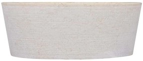 vidaXL Νιπτήρας Κρεμ Ø40 x 15 εκ. Μαρμάρινος