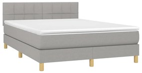 ΚΡΕΒΑΤΙ BOXSPRING ΜΕ ΣΤΡΩΜΑ ΑΝΟΙΧΤΟ ΓΚΡΙ 140X190 ΕΚ. ΥΦΑΣΜΑΤΙΝΟ 3140609