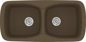 Kitchen Sink Sanitec Classic 319 Inset 93x51 cm Granite Rust