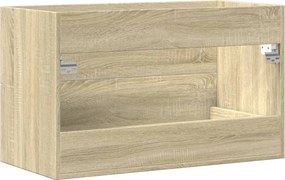 vidaXL Ντουλάπι Νιπτήρα Όψη Παλαιού Ξύλου 80x38,5x48 εκ. Επεξ. Ξύλο