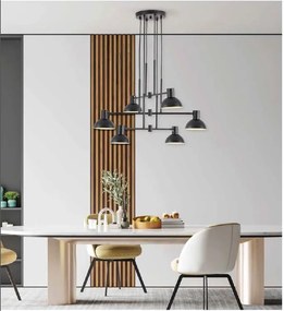 Φωτιστικό Οροφής  SE21-BL-100-MS3 ADEPT PENDANT Black Metal Pendant Black Metal Shade+ - 77-8881 - 51W - 100W - 77-8881