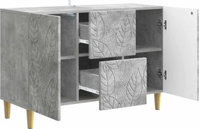 vidaXL Πλαϊνό γραφείο Γκρι Σκυροδέματος 89 x 34,5 x 60 εκ.