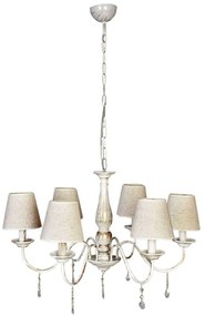 Φωτιστικό Οροφής - Πολυέλαιος 5010-5 65x30cm 6xE14 Beige-White Inlight