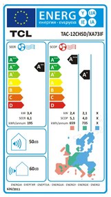 Κλιματιστικό Inverter TCL Elite TAC-12CHSD/XA73IF, 12000 BTU, A++/A+++, I Feel, Λευκό