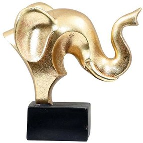 Διακοσμητική Φιγούρα Elephant 374-225-473 17x9x20cm Black-Gold Πολυρεσίνη