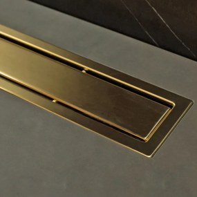 Karag Confluo Premium Line Oro 24K - Γραμμικό Σιφώνι Δαπέδου Χρυσο - 30 εκ.