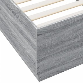 vidaXL Πλαίσιο Κρεβατιού Γκρι Sonoma 90x200 εκ. Επεξεργασμένο Ξύλο