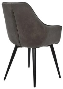 ΠΟΛΥΘΡΟΝΑ MANDO HM8006.10 ΜΕ ΓΚΡΙ NUBUCK ΥΦΑΣΜΑ 60x60x84 εκ.