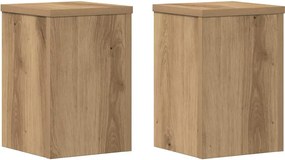 vidaXL Βάσεις Φυτών 2 τεμ. Αρτισιανή Δρυς 20x20x30 εκ. Επεξ. Ξύλο