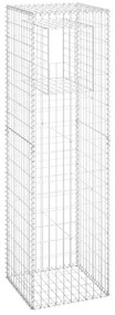 vidaXL Συρματοκιβώτια Στύλοι 2 τεμ. 50 x 50 x 180 εκ. Σιδερένιοι