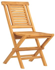vidaXL Καρέκλες Κήπου Πτυσσόμενες 2 τεμ. 47x63x90 εκ. Μασίφ Ξύλο Teak