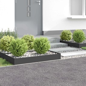 vidaXL Περίγραμμα γκαζόν 4 τμχ. 100 x 60 x 20 εκ. Ατσάλι Μαύρο