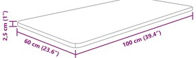 vidaXL Πάγκος Μπάνιου Ανοιχτό Καφέ 100x60x2,5 εκ. Επεξ. Μασίφ Ξύλο