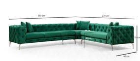 Corner Sofa Como Right - Green Green