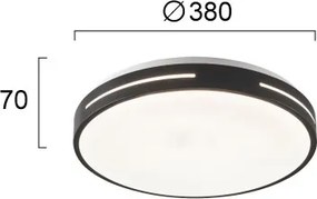 Φωτιστικό Πλαφονιέρα LED Viokef Alexia Black 4287701