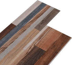 vidaXL Πλάκες Δαπέδου 18 pcs Πολύχρωμο 2,51 m² PVC