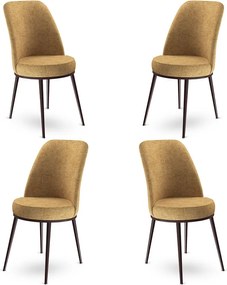 Καρέκλα 4τμχ Καπουτσίνο / Καφέ DEXA 45x42x89