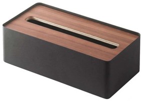 Κουτί Για Χαρτομάντηλα LBTYMZK7729 26x13x8,2cm Black-Brown Yamazaki Steel,Wood