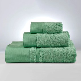 Πετσέτες Μπάνιου (Σετ 3τμχ) Down Town New Rosa 600gsm Πράσινο
