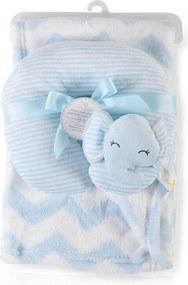 Baby Blanket 90/75 cm with a pillow Sammy blue