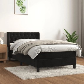 ΚΡΕΒΑΤΙ BOXSPRING ΜΕ ΣΤΡΩΜΑ ΜΑΥΡΟ 100X200 ΕΚ. ΒΕΛΟΥΔΙΝΟ 3131125