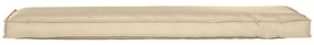 vidaXL Μαξιλάρι για Παγκάκι Μπεζ 140 x 40 x 8 cm από Ύφασμα Oxford