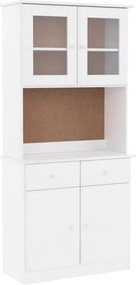 vidaXL Ντουλάπι ALTA Λευκό 77 x 35 x 165 εκ. από Μασίφ Ξύλο Πεύκου
