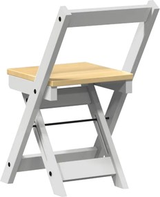 vidaXL Καρέκλες Τραπεζαρίας Πτυσσόμ. 4 τεμ. Corona Λευκές Μασίφ Πεύκο