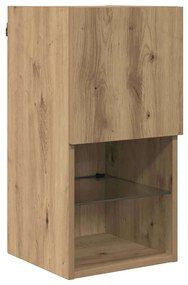 Μονάδες Τοίχου ΤV με LED 6 pcs Artisan Oak Επεξεργασμένο ξύλο