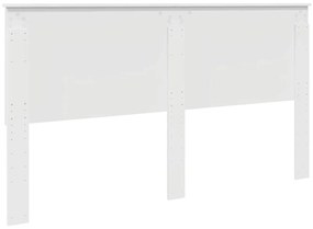 vidaXL Κεφαλάρι Γυαλιστερό Λευκό 200 cm Επεξεργασμένο ξύλο