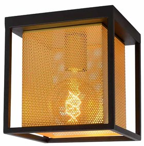 Φωτιστικό Οροφής Lucide 21122-01-30 SANSA Μαύρο Ματ (Black Mat)|Χρυσό Χρώμα (Gold Coloured)