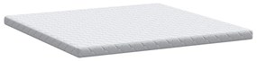 vidaXL Στρώμα με Επίστρωμα Καρύδας Λευκό 200 x 200 cm PU Αφρός