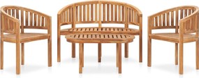 VidaXL Σετ Σαλονιού Κήπου 4 τεμ. από Ξύλο Teak