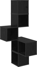vidaXL Ράφι Γωνίας Τοίχου Μαύρη Δρυς 48 x 48 x 120 εκ.