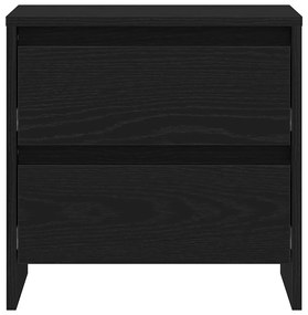 vidaXL Κομοδίνο Μαύρη δρυς 45 x 34 x 44.5 εκ Επεξεργασμένο ξύλο