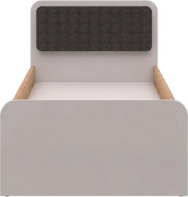 Μονό Κρεβάτι Κρεμ / Δρυς GRONEL 97x204.6x99.5