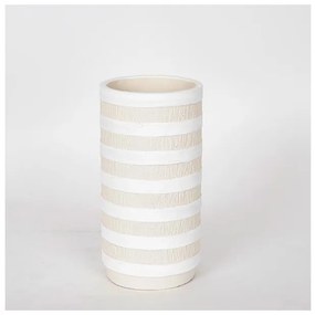 Βάζο Κεραμικό Μπεζ Άσπρο 12.5x12.5x24cm 752-20276 Estheti-752-20276-Μπεζ 752-20276