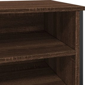 vidaXL Παπουτσοθήκη Καφέ Δρυς 80x38x78 εκ. από Επεξεργασμένο Ξύλο