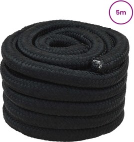 vidaXL Σχοινί Boat 3 mm 5 m Μαύρο PP