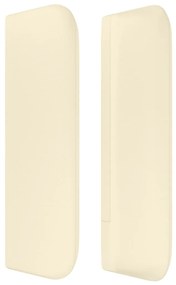 vidaXL Κεφαλάρι με Πτερύγια Κρεμ 203x16x78/88 εκ. Συνθετικό Δέρμα