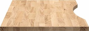 VidaXL Επιτραπέζια Επιφάνεια Ακατέργαστη Μασίφ Ξύλο Δρυς Ορθογώνια