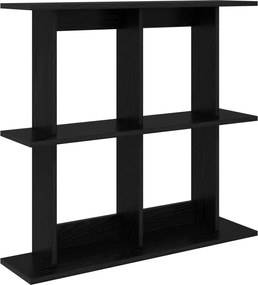 vidaXL Ράφι Τοίχου Επιτοίχιο Μαύρη Δρυς 100 x 20 x 75 εκ