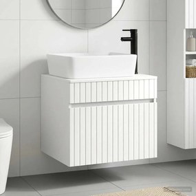 vidaXL Σετ Επίπλων Μπάνιου Γυαλιστερό Λευκό Επεξεργασμένο Ξύλο