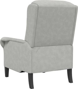 vidaXL Πολυθρόνα Ανοιχτό γκρι 76 x 94 x 102 εκ. Μικροΐνες