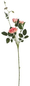Τεχνητό Λουλούδι Τριαντάφυλλο 00-10040-1 75cm Pink Marhome Συνθετικό Υλικό