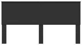 vidaXL Κεφαλάρι Μαύρη Οξυά 180 cm Επεξεργασμένο ξύλο