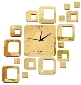 Intra απο ξύλο plywood 3mm-4mm πάχος - Μοντέρνο σχέδιο 3D DIY ρολόι τοίχου Δίασταση 30x30 cm Intraeaxys-075kdp07